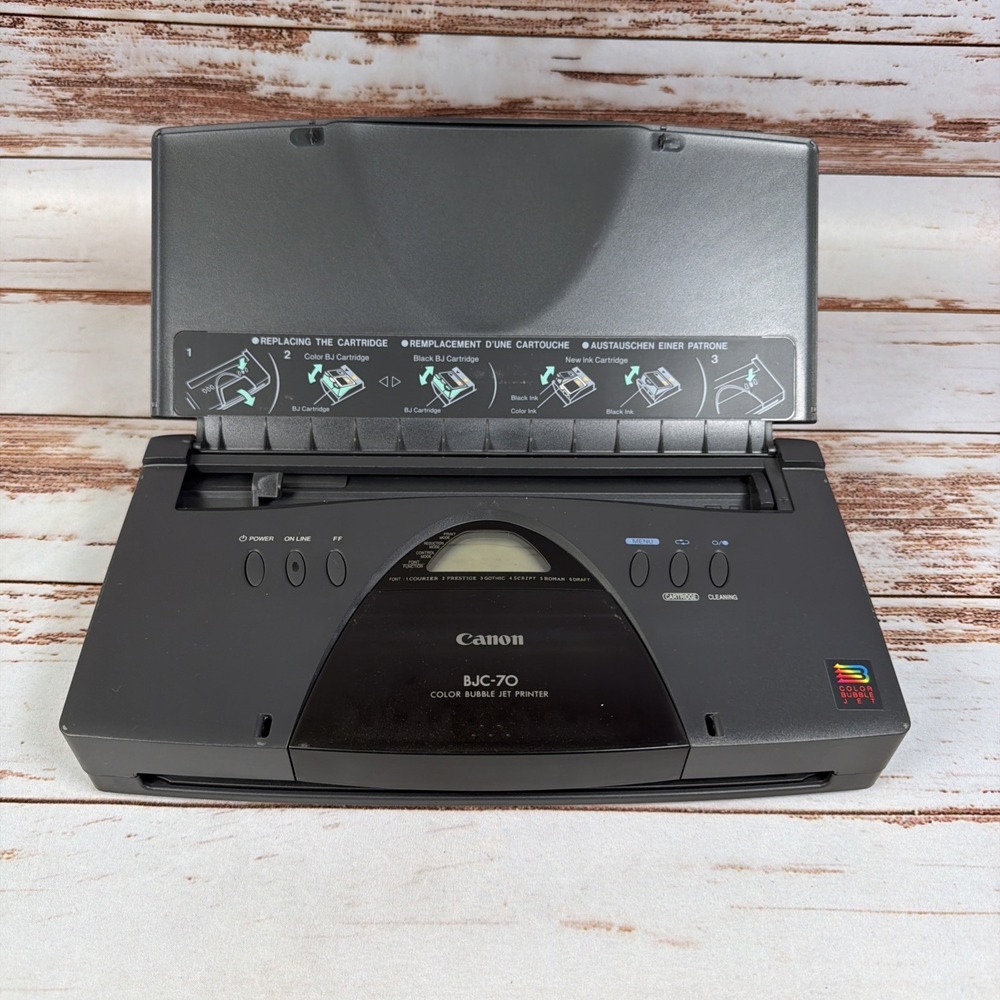 Canon BJC-70 Portable Color Bubble Jet Printer Mobile Parallel Untested Unit - Picture 4 of 5